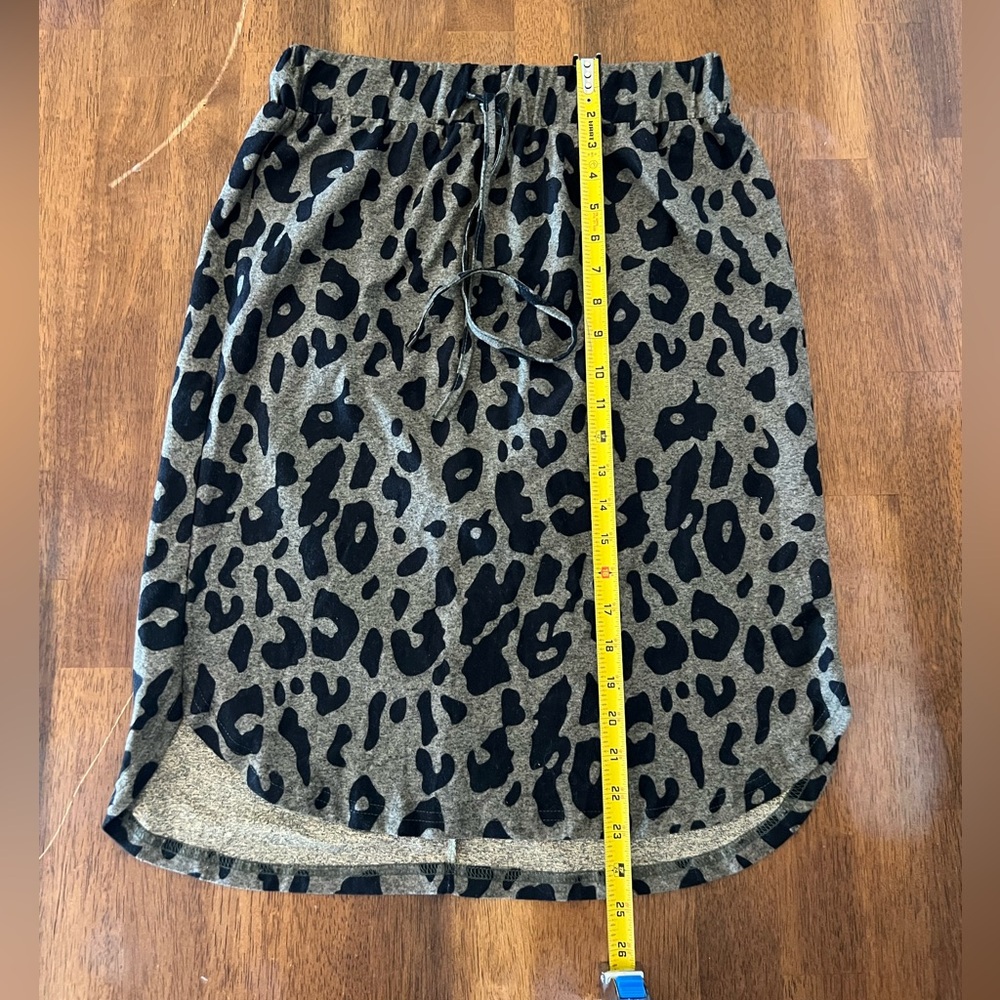 Tickled Teal cheetah print skirt